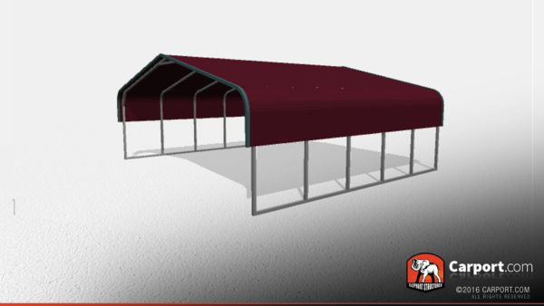 clearance double wide metal carport 2 24x21x5